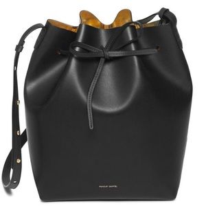Mansur Gavriel Bucket Bag Black and Gold